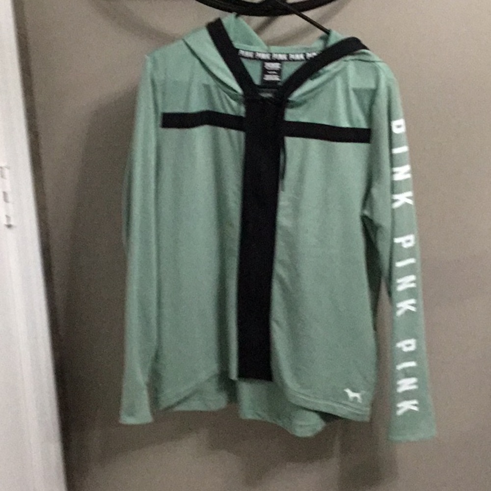 Victoria secret pink. size medium, light green.